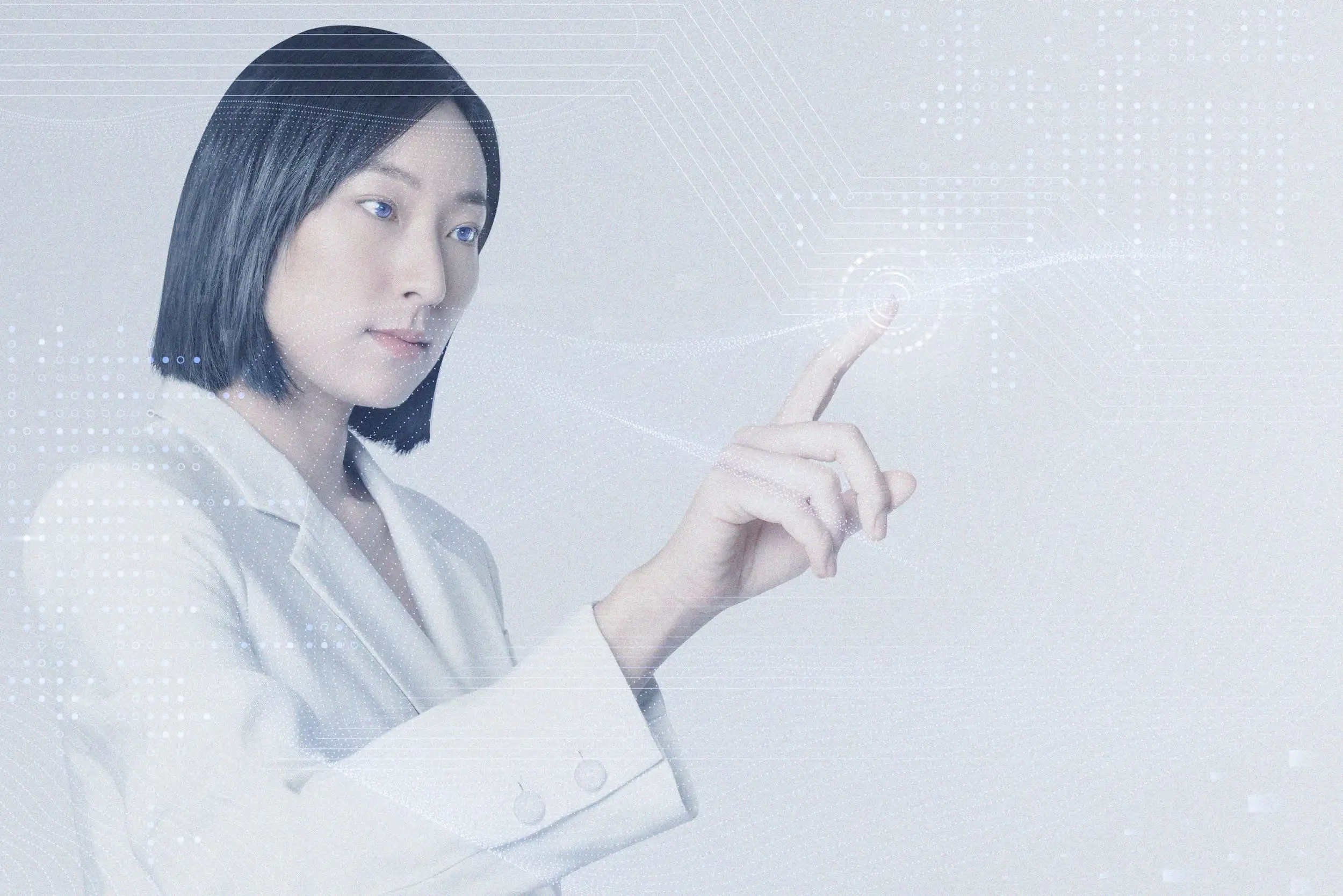 Innovation concept visualization with trend analysis charts and market research data