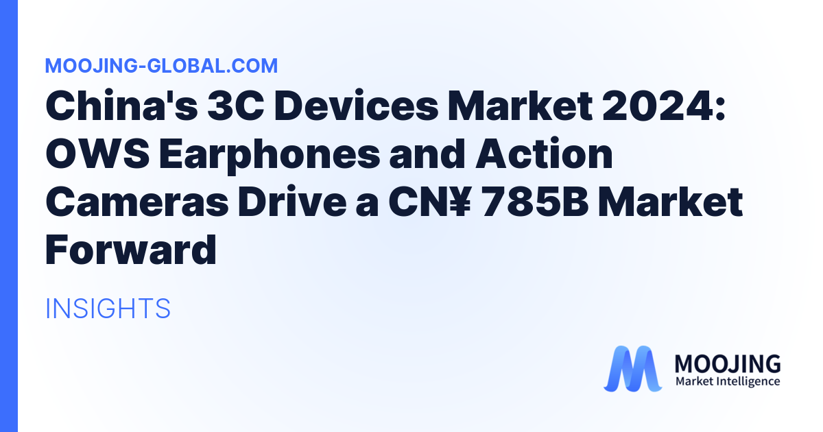 China's 3C Devices Market 2024: OWS Earphones and Action Cameras Drive a CN¥ 785B Market Forward