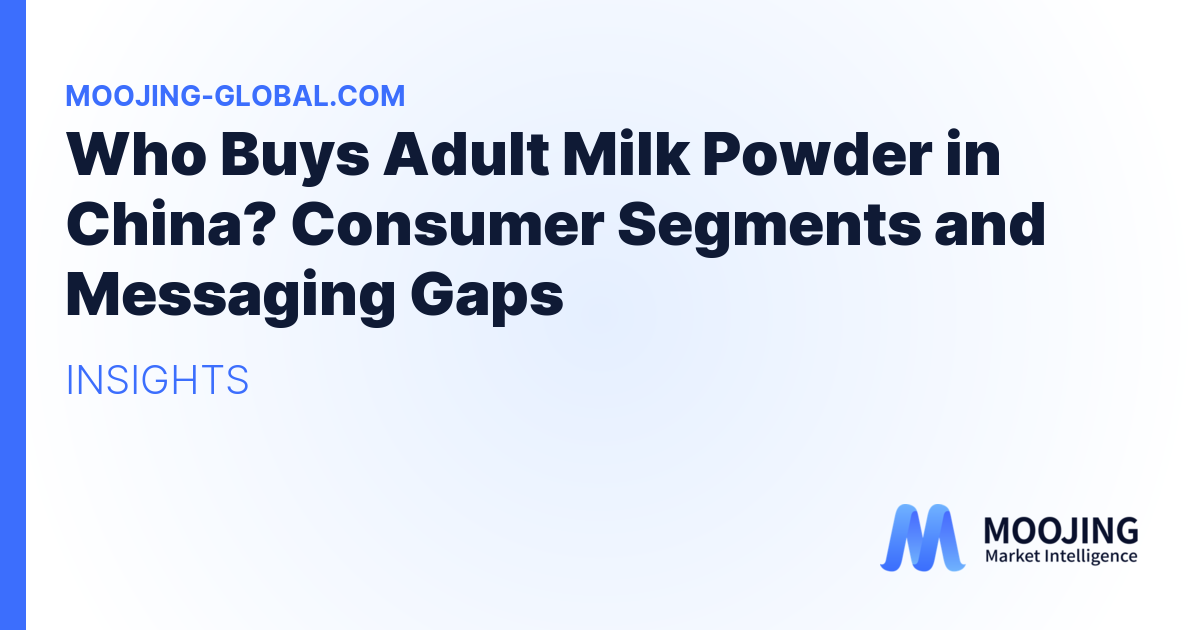 Who Buys Adult Milk Powder in China? Consumer Segments and Messaging Gaps