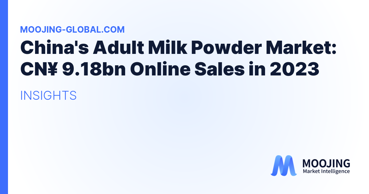 China's Adult Milk Powder Market: CN¥ 9.18bn Online Sales in 2023