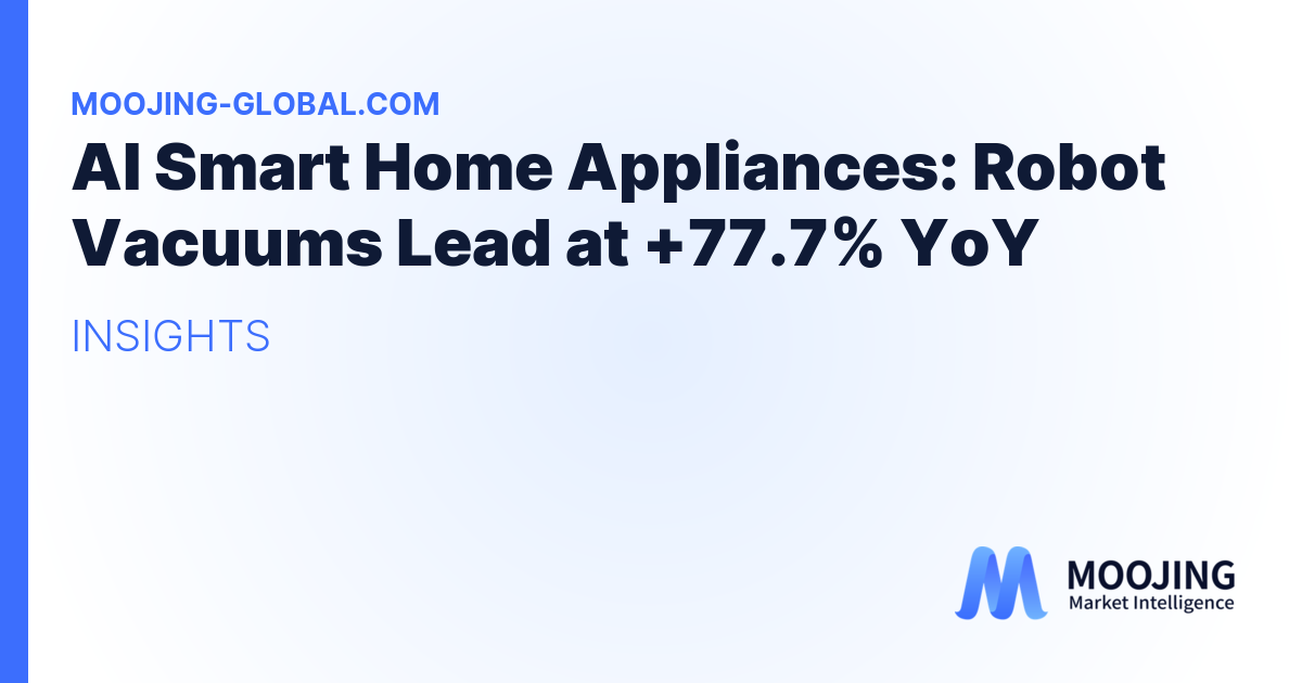 AI Smart Home Appliances: Robot Vacuums Lead at +77.7% YoY