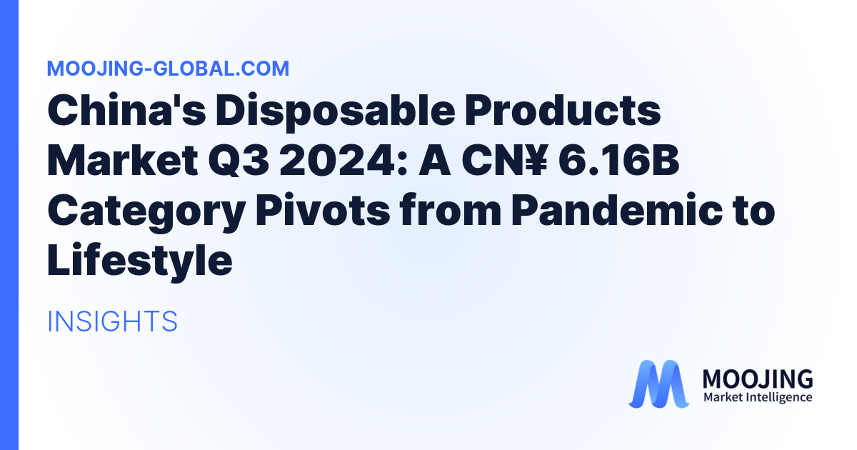 China's Disposable Products Market Q3 2024: A CN¥ 6.16B Category Pivots from Pandemic to Lifestyle