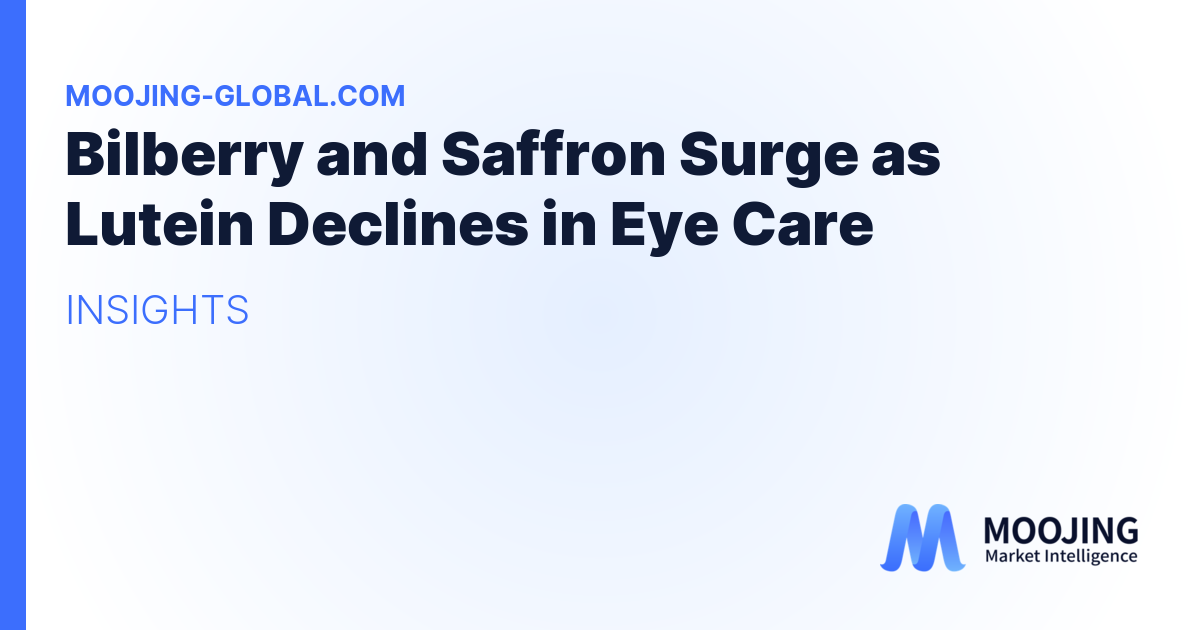 Bilberry and Saffron Surge as Lutein Declines in Eye Care