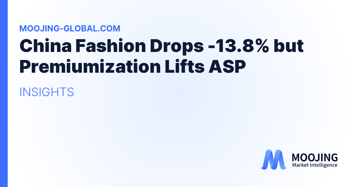 China Fashion Drops -13.8% but Premiumization Lifts ASP