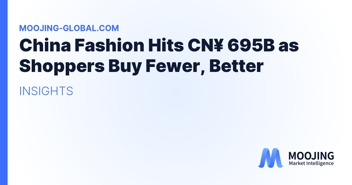 China Fashion Hits CN¥ 695B as Shoppers Buy Fewer, Better