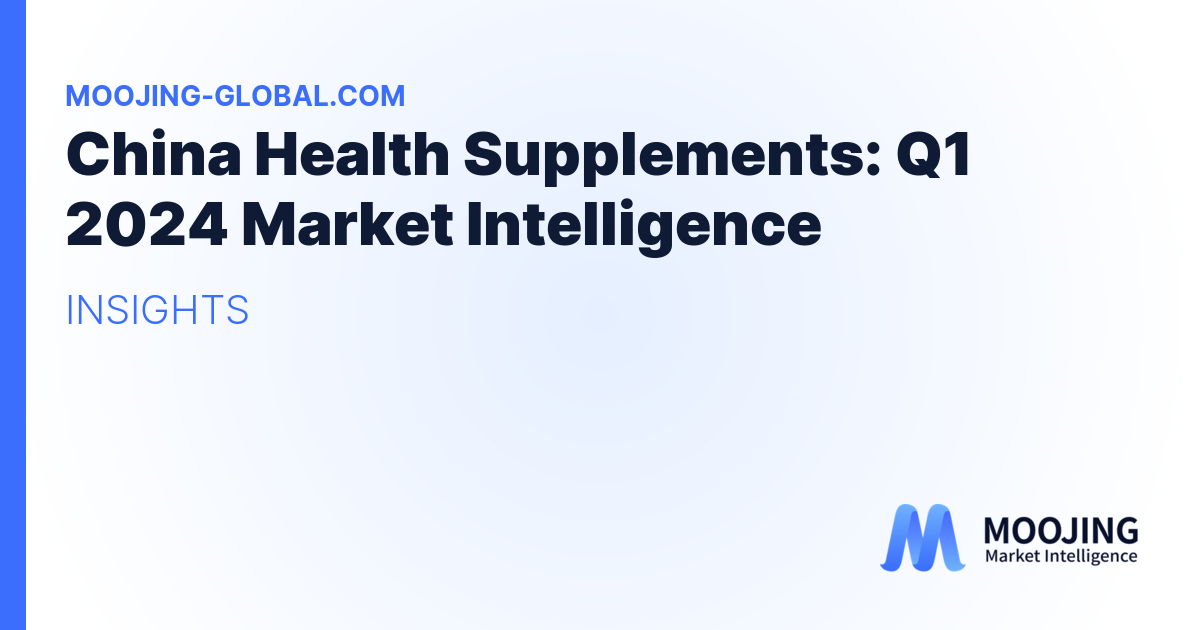China Health Supplements: Q1 2024 Market Intelligence