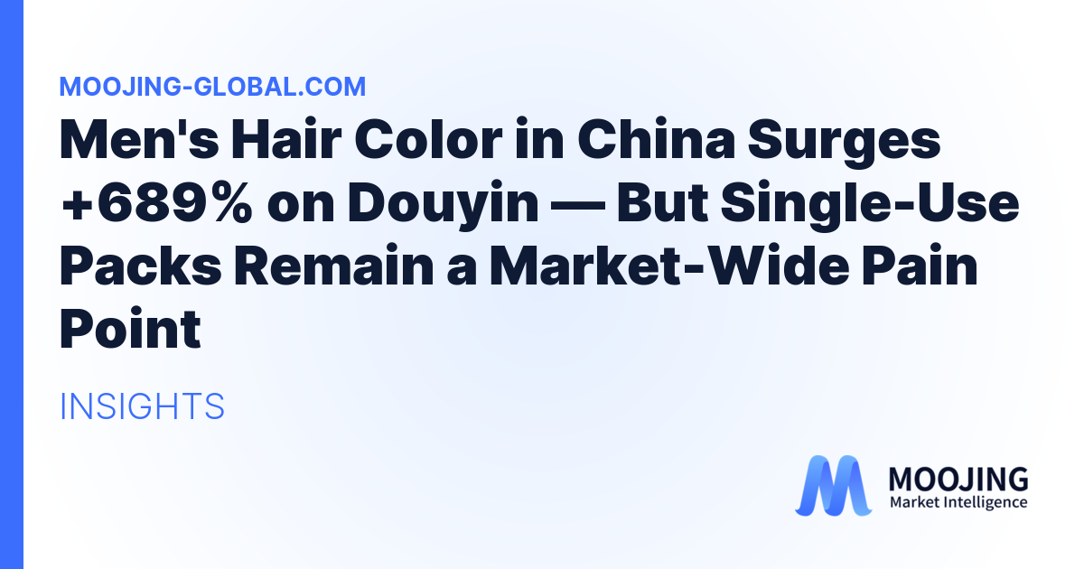 Men's Hair Color in China Surges +689% on Douyin — But Single-Use Packs Remain a Market-Wide Pain Point