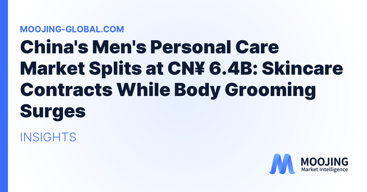 China's Men's Personal Care Market Splits at CN¥ 6.4B: Skincare Contracts While Body Grooming Surges