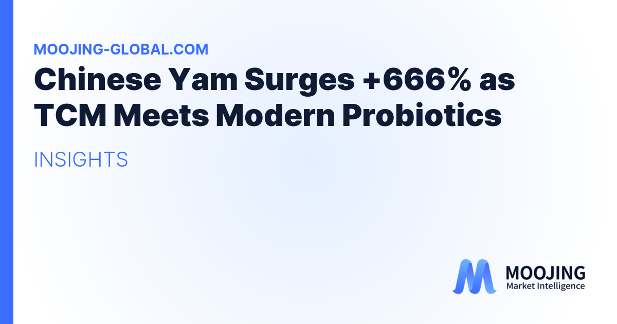 Chinese Yam Surges +666% as TCM Meets Modern Probiotics