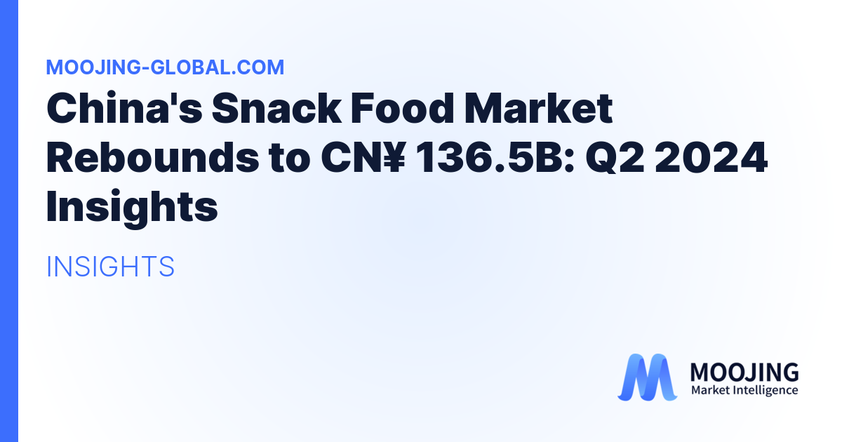 China's Snack Food Market Rebounds to CN¥ 136.5B: Q2 2024 Insights