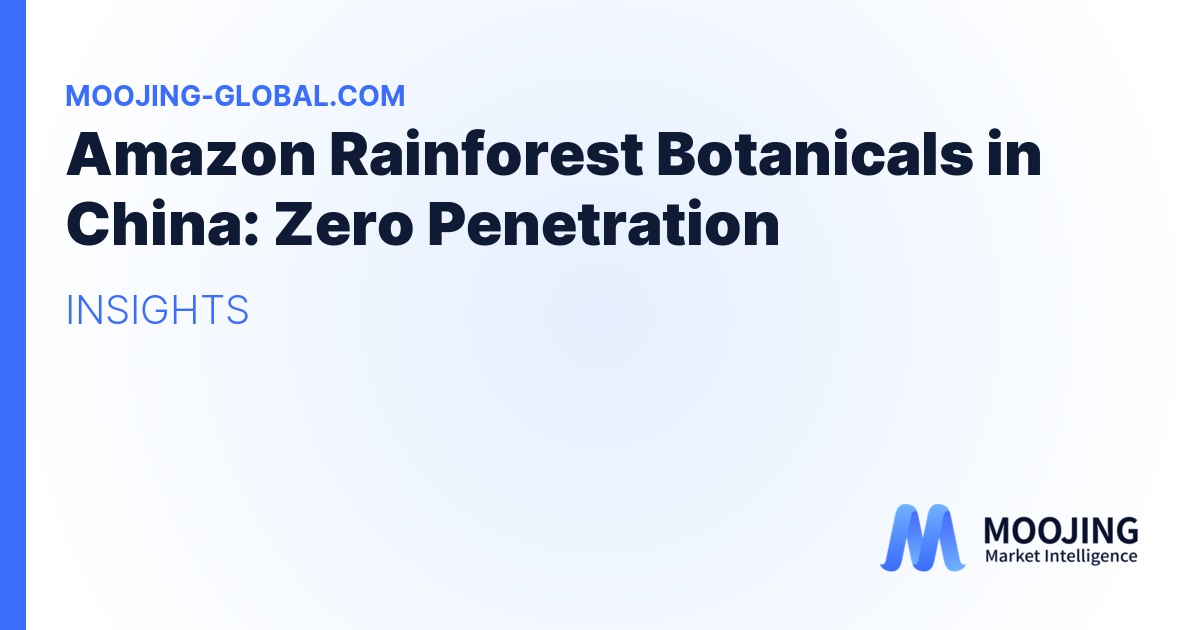 Amazon Rainforest Botanicals in China: Zero Penetration