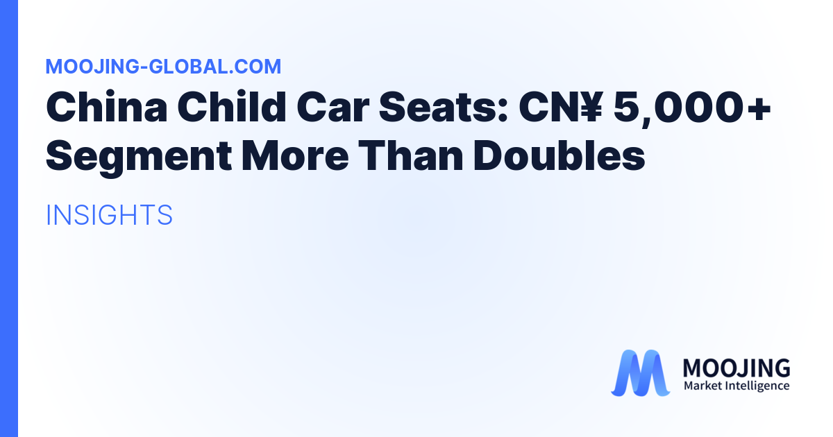 China Child Car Seats: CN¥ 5,000+ Segment More Than Doubles
