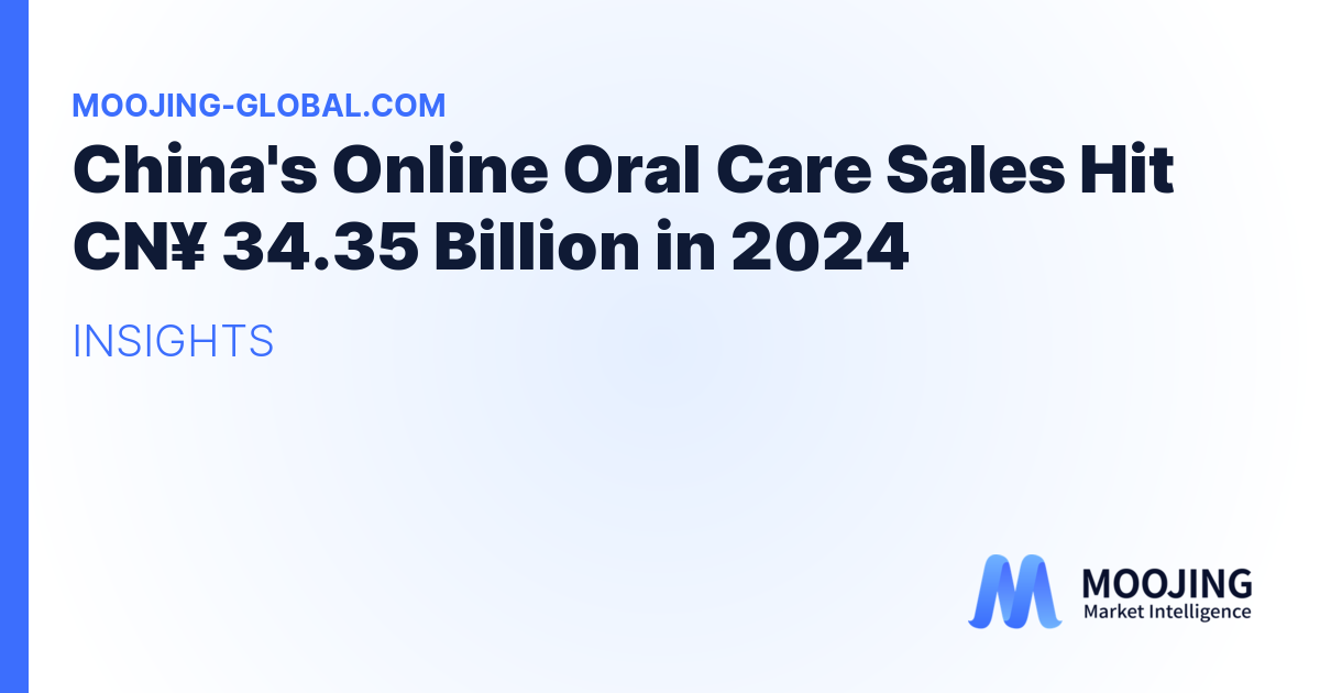 China's Online Oral Care Sales Hit CN¥ 34.35 Billion in 2024