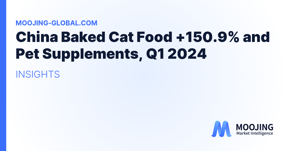 China Baked Cat Food +150.9% and Pet Supplements, Q1 2024