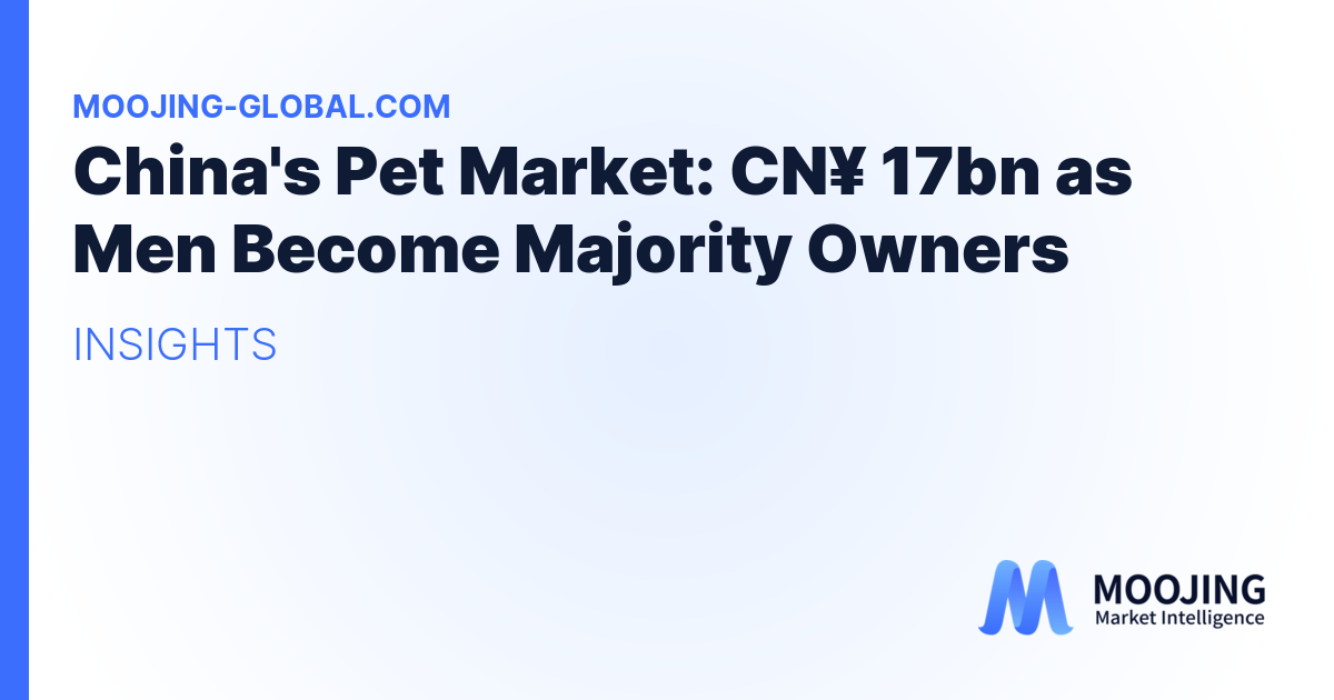 China's Pet Market: CN¥ 17bn as Men Become Majority Owners